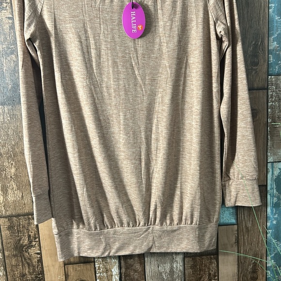 NWT small brown soft long sleeve top - Picture 3 of 10